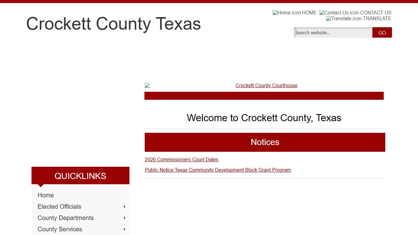 Home Page - Crockett County